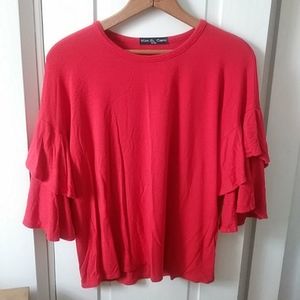 3/$15! Ruffle sleeve blouse
